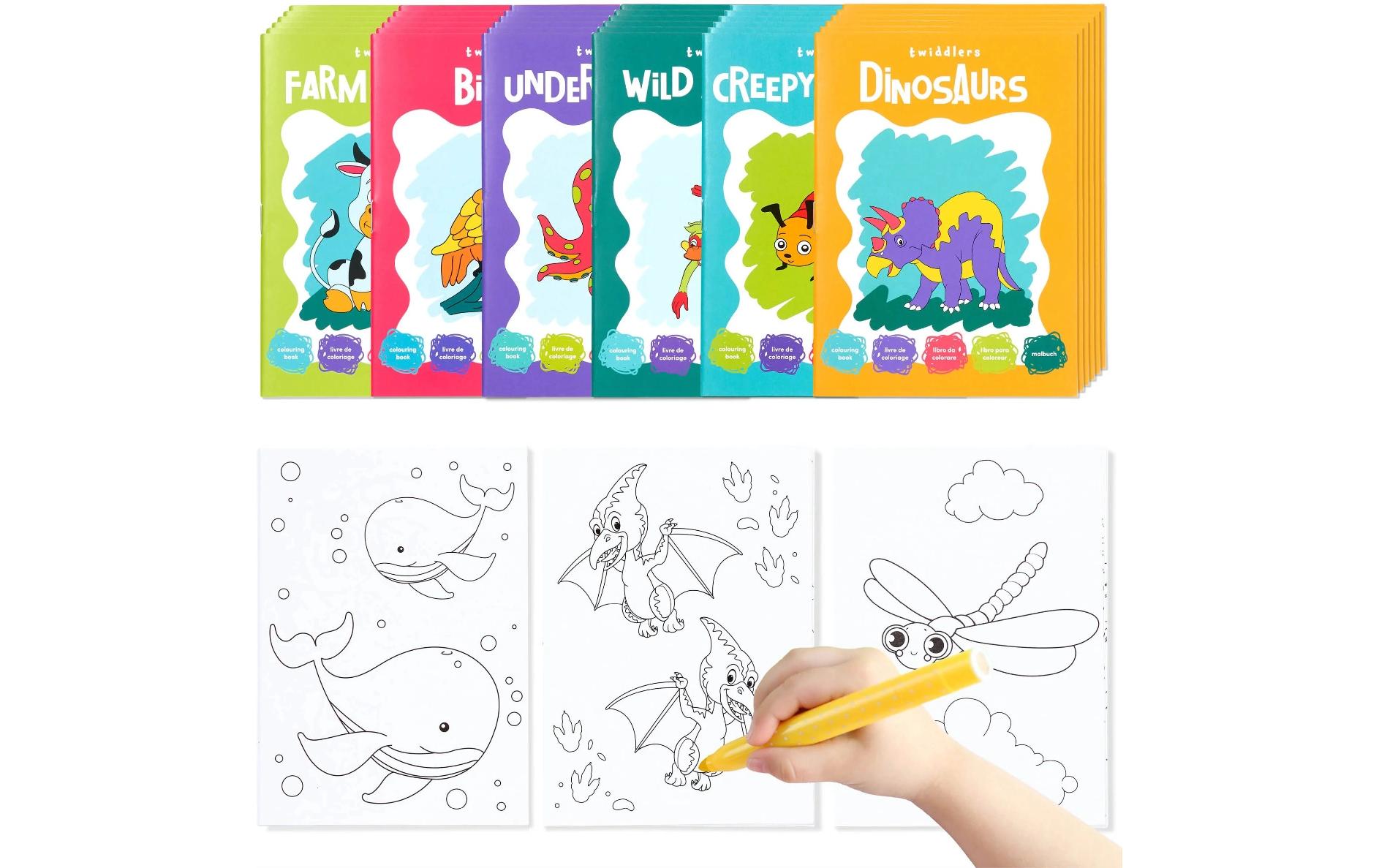 Twiddlers Malbuch Mini 24 Stück Tierwelt