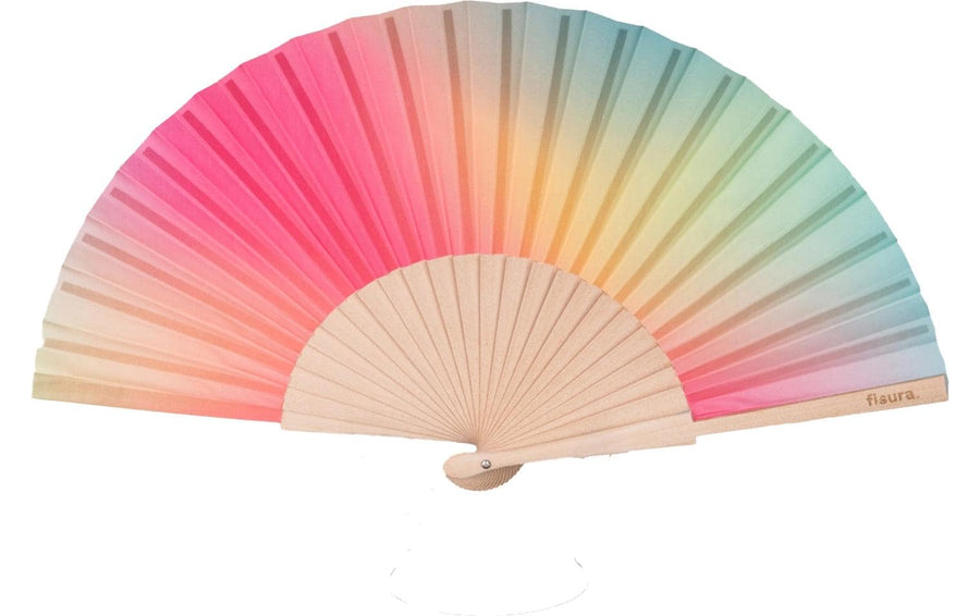 Fisura Handfächer Gradient Pink/Grün