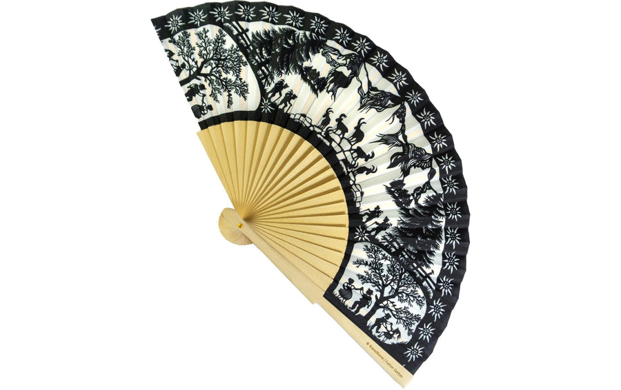 Trendform Handfächer Swiss Tradition, Weiss / Schwarz