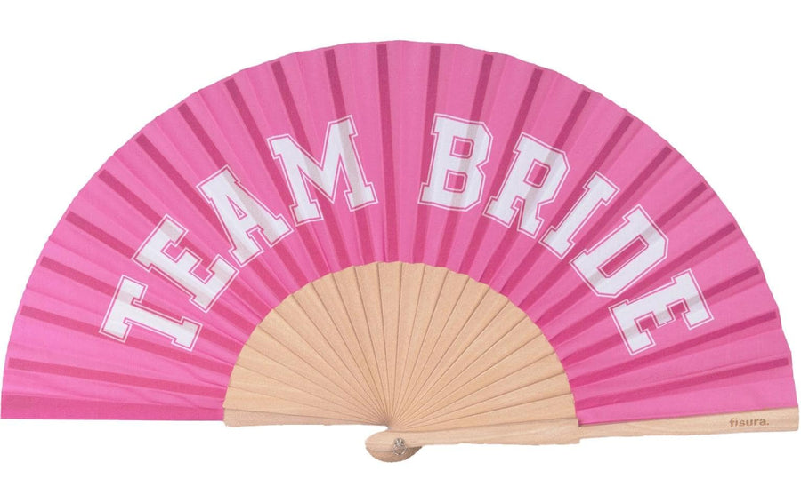 Fisura Handfächer Team Bride Rosa/Weiss