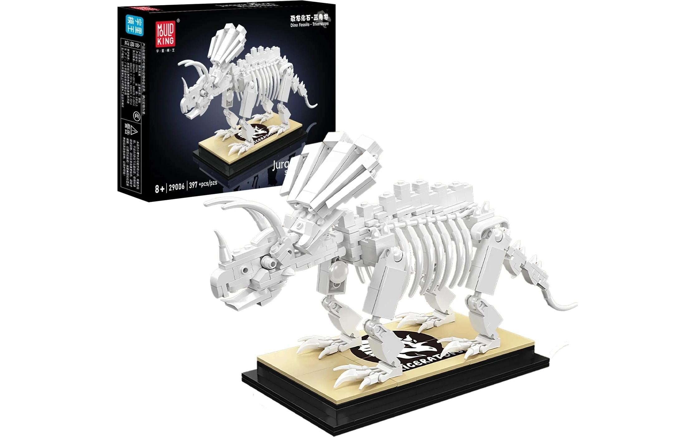 Mould King Triceratops Fossil Dinosaurier-Fossil Skelett-Modell