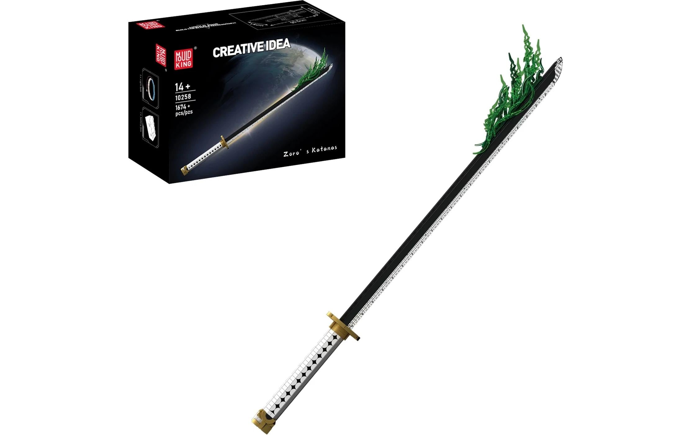 Mould King Zoro's Katana 1 Smaragdgrüne Energieeffekt-Teile 99.5 cm