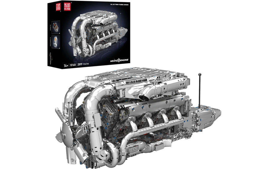 Mould King V8 Twin-Turbo Motor Klemmbaustein-Set
