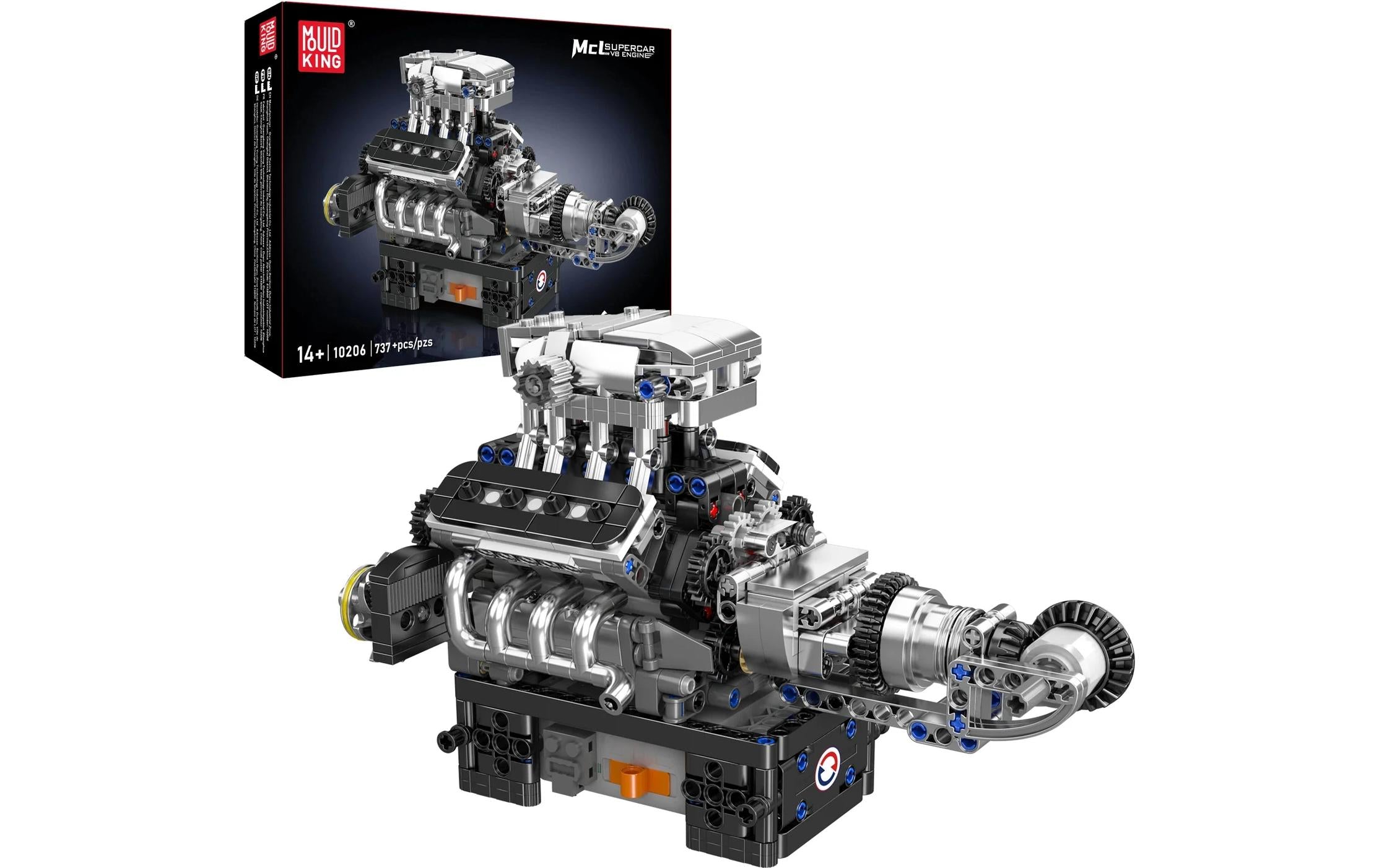 Mould King MCL Supercar V8 Motor Turbo elektrisch
