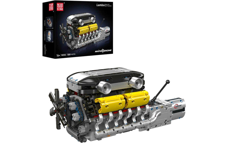Mould King Lambo V12 Motor Modell elektrisch