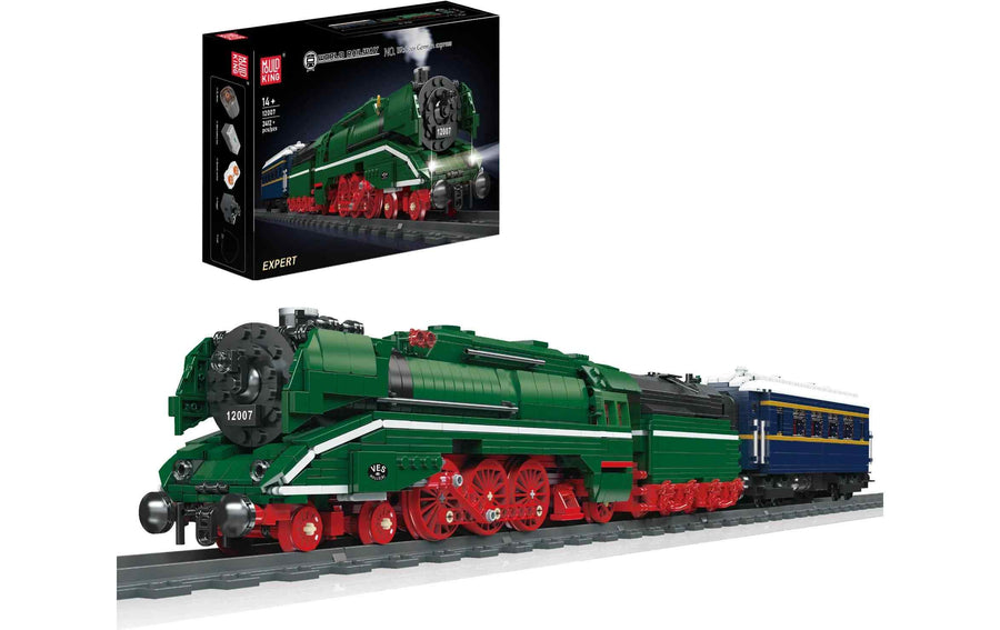 Mould King BR18 201 German Express Dampflokomotive mit LED-Beleuchtung