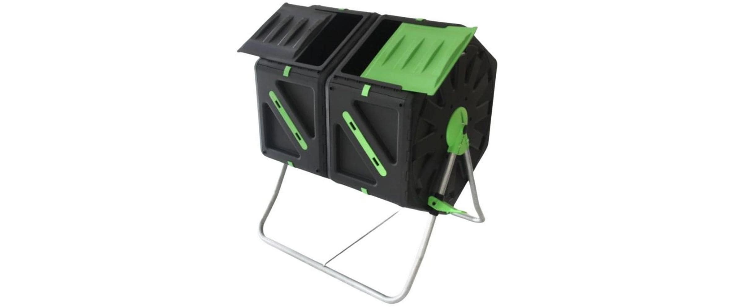 Plastia Taumelnder Komposter Duo Kunststoff Schwarz 70 l Garten & Outdoor > Pflanzen > Pflanzengefäße Plastia