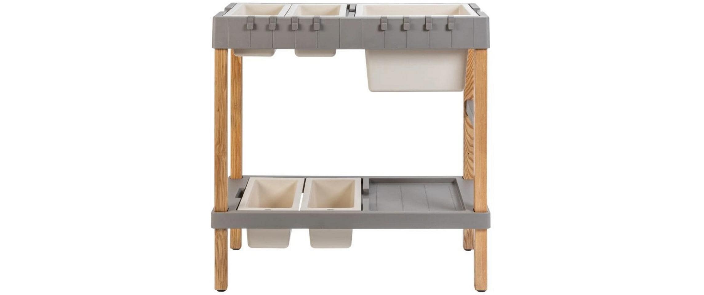 Plastia KräuterInsel Kräuterstation aus Kunststoff in Taupe 60x60x80 cm Garten & Outdoor > Pflanzen > Pflanzengefäße Plastia