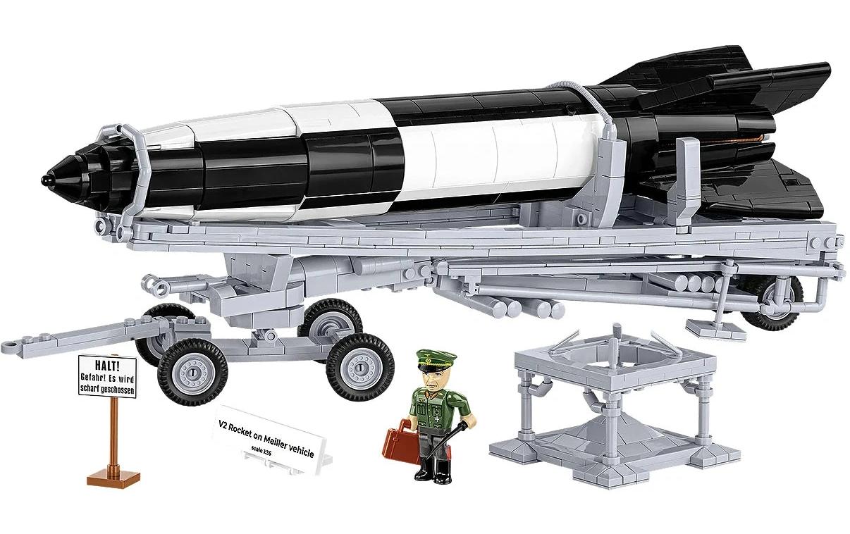 COBI Bausteinmodell V2 Rakete mit Meillerwagen 1:35