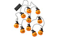 Boltze Lichterkette Grinso 180 cm, Orange/Schwarz