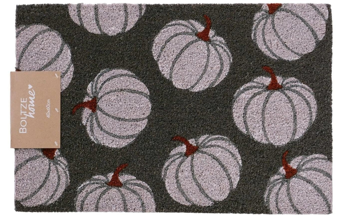 Boltze Fussmatte Kürbie 60 x 40 cm, Grau/Weiss