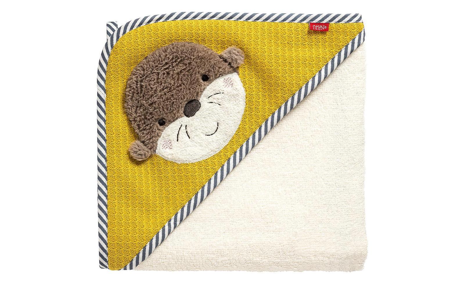 fehn Kapuzenbadetuch Otter Theo 80 x 80 cm