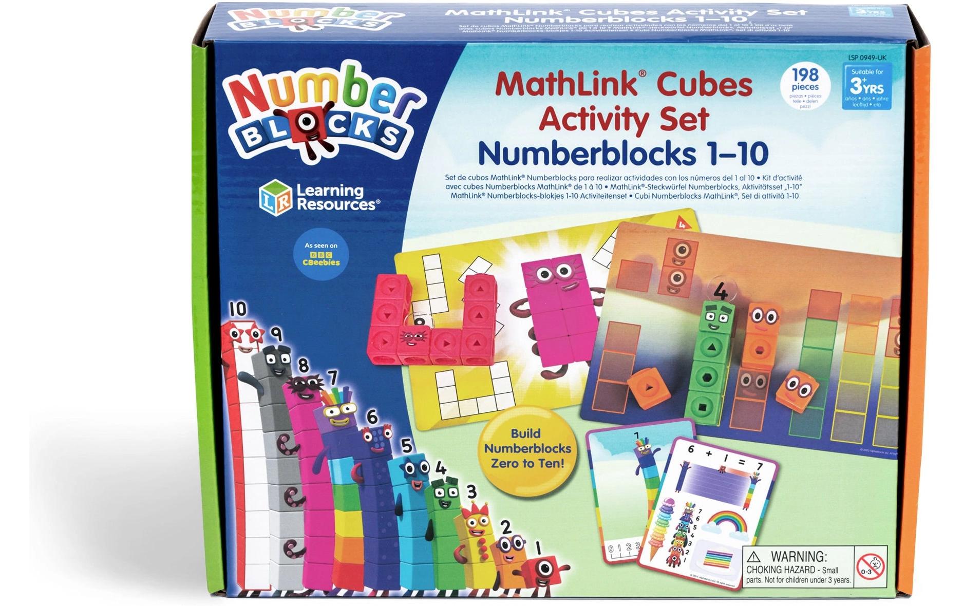 Learning Resources MathLink-Steckwürfel Numberblocks – Aktivitätsset 1-10