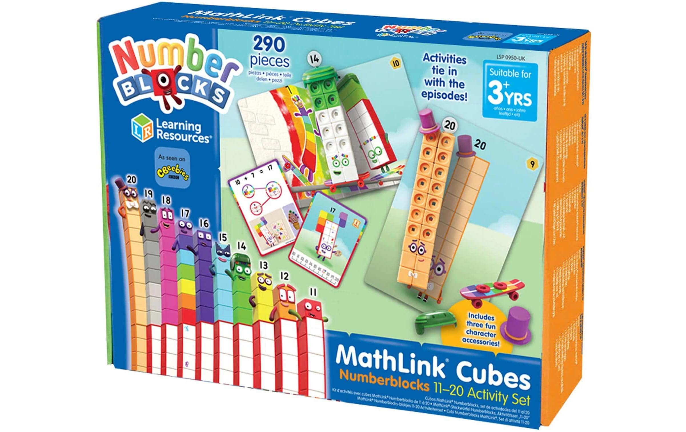 Learning Resources MathLink-Steckwürfel Numberblocks – Aktivitätsset 11-20