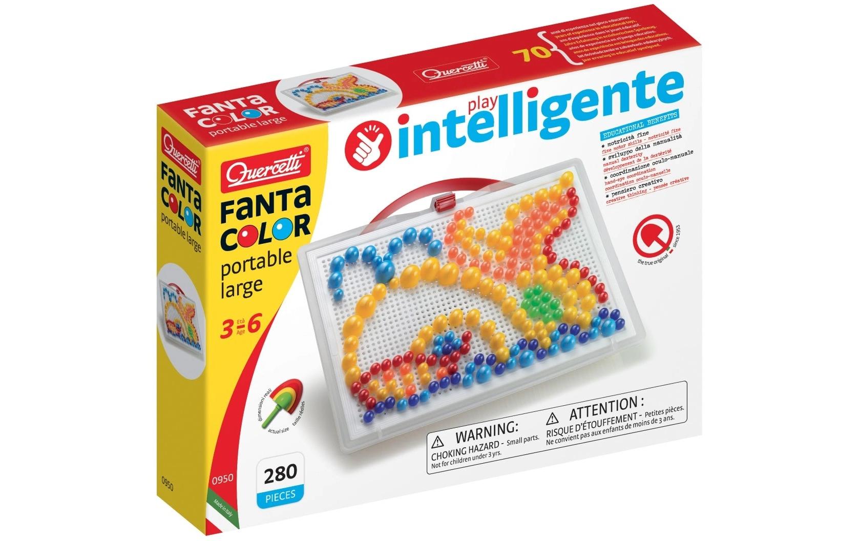 Quercetti Mosaik-Steckspiel FantaColor Portable (280 Teile)