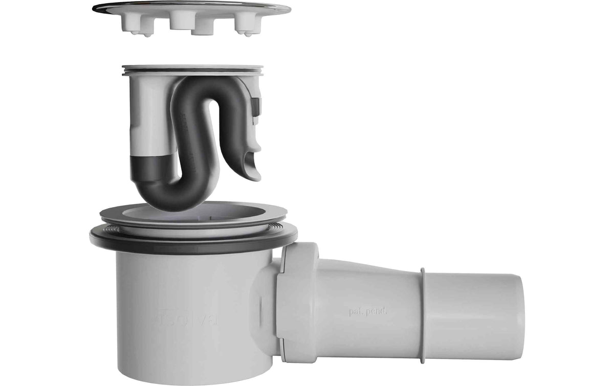 Visolva Reinigungsfreier Siphon mit Chrom Deckel