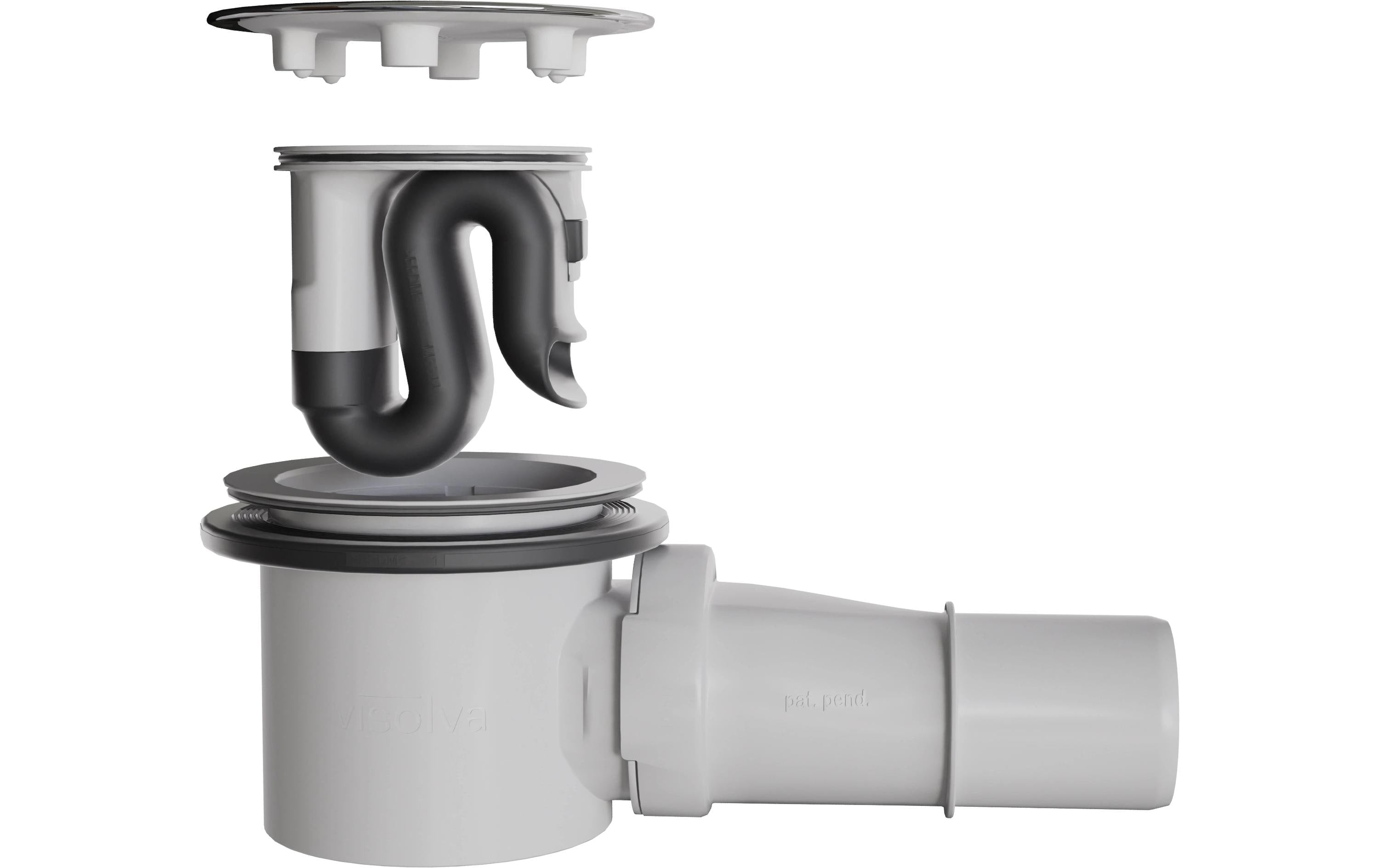 Visolva Reinigungsfreier Siphon mit Chrom Deckel