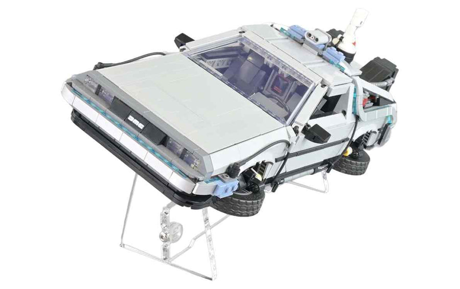 iDisplayit Acryl-Ständer LEGO 10300 Die Zeitmaschine angewinkelt 6 mm