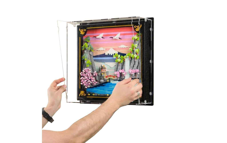 iDisplayit Acryl-Wand-Display LEGO 31218 3 mm Schwarz