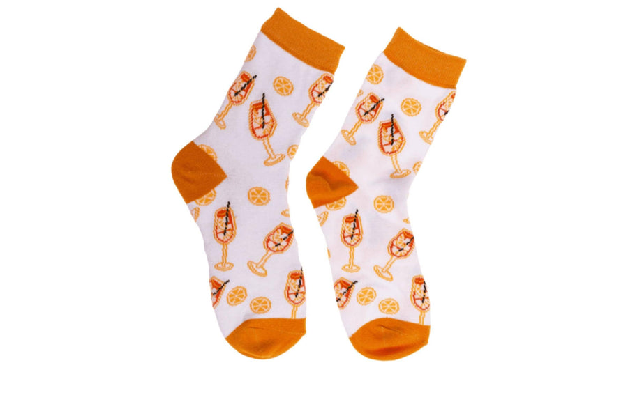 Trendcompany Socken Aperol Cocktail Grösse 36-42