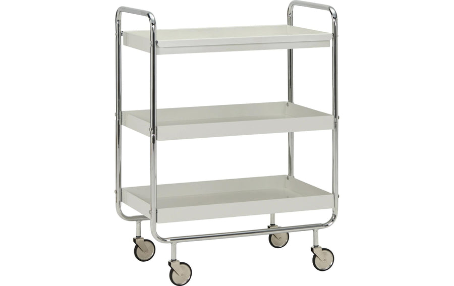House Doctor Bartrolley HDRoll, 62 x 38 x 85 cm, Silber / Weiss
