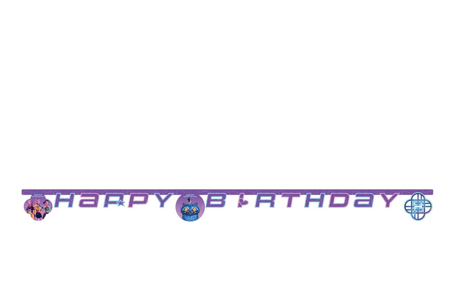 We fiesta Party Girlande Happy Birthday K-Pop Demon 2 m, Mehrfarbig