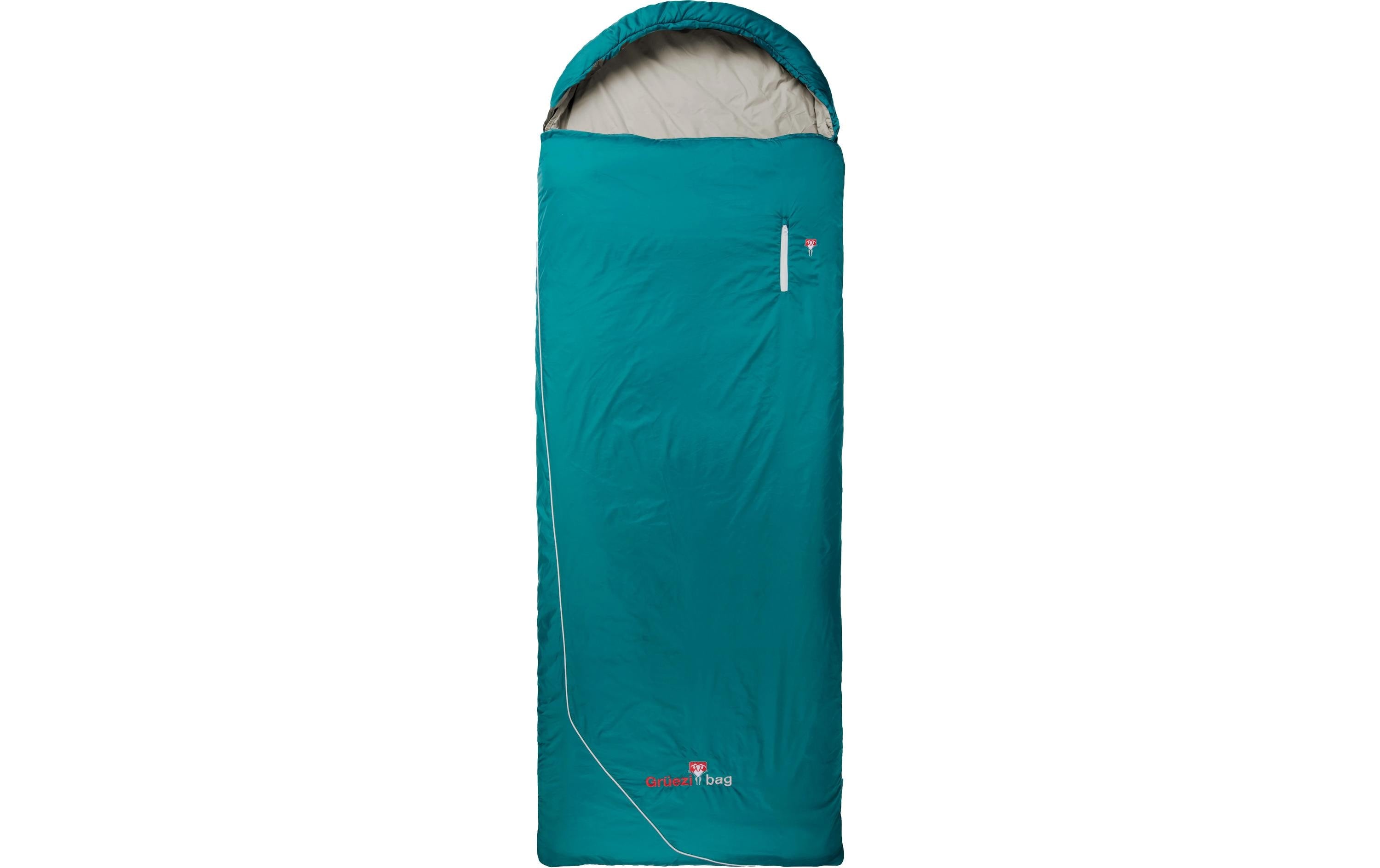 Grüezi Bag Schlafsack Wolle Camp Comfort 4 °C R 185 cm, Türkis