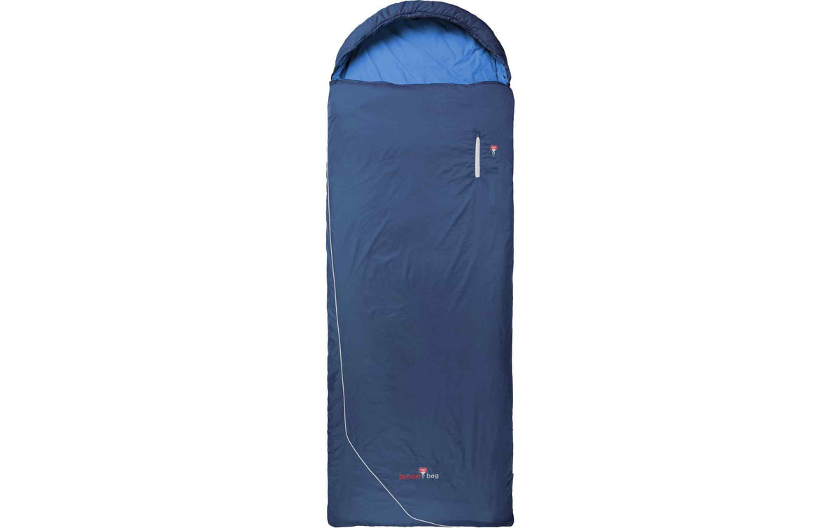 Grüezi Bag Schlafsack Wolle Camp Cotton Comfort 4 °C L 185 cm, Blau