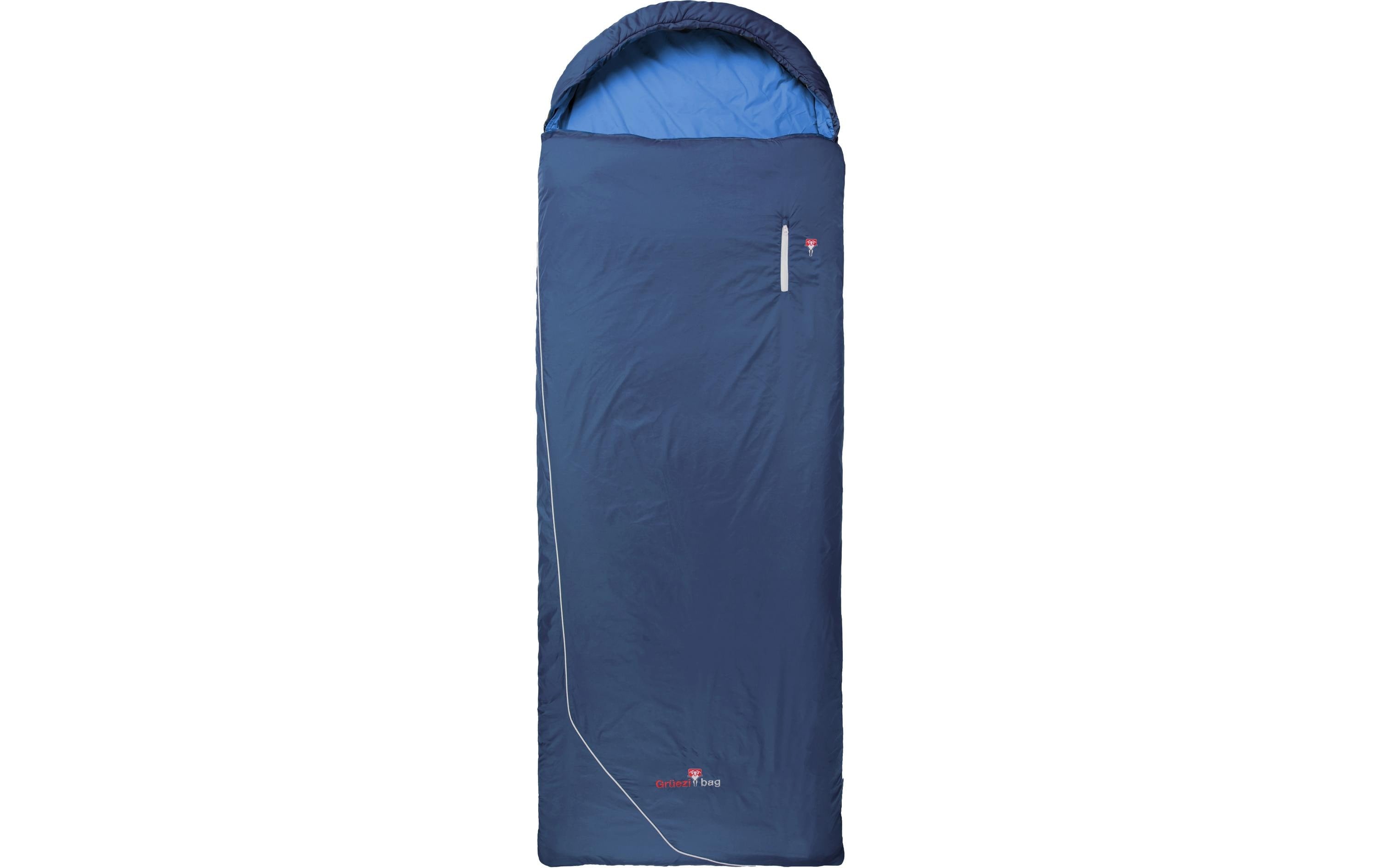 Grüezi Bag Schlafsack Wolle Camp Cotton Comfort 4 °C L 185 cm, Blau