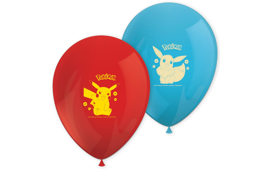 We fiesta Party Luftballon Pokémon 30 cm, Blau/Rot