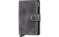 SECRID Portemonnaie Miniwallet Vintage Grau-Schwarz