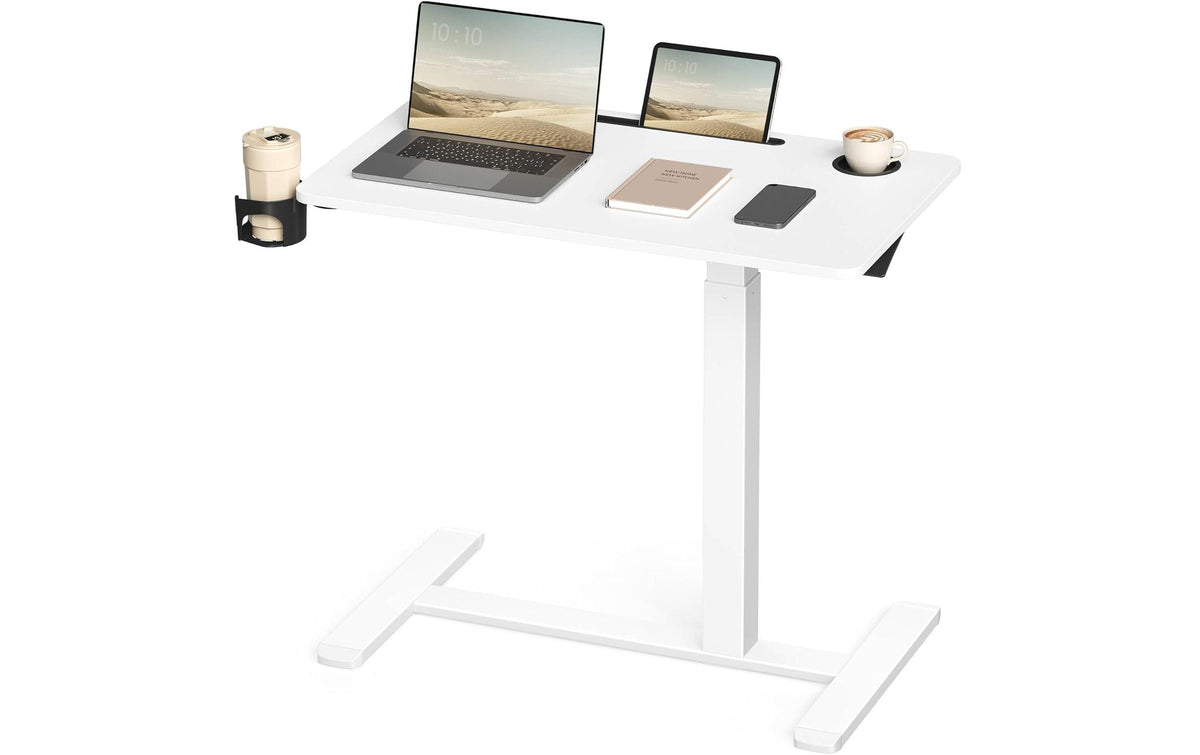 VASAGLE Stehtisch Höhenverstellbar 80 x 45 cm Weiss