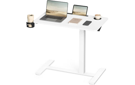 VASAGLE Stehtisch Höhenverstellbar 80 x 45 cm Weiss