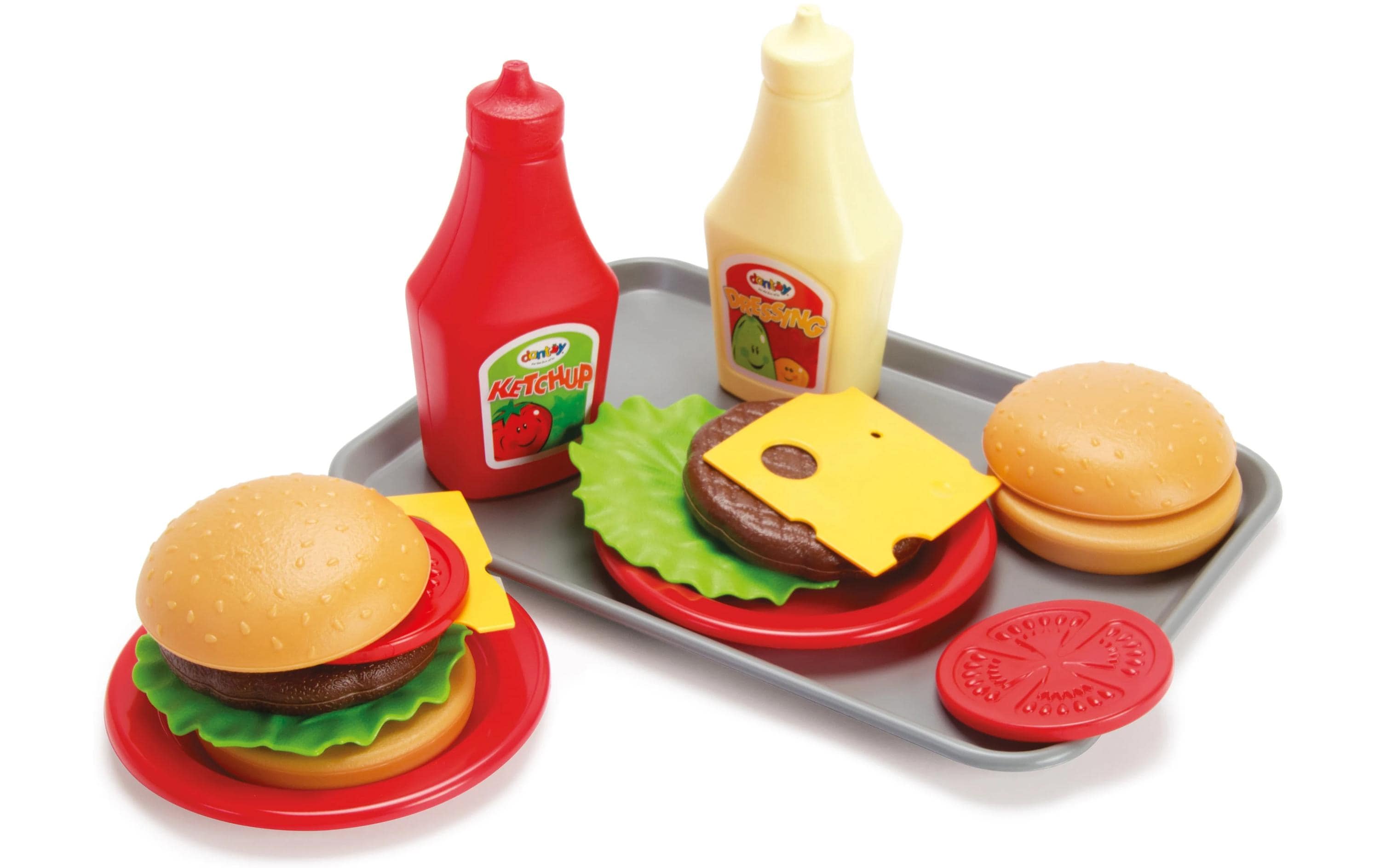dantoy Classic Burger-Spielset auf Tablett