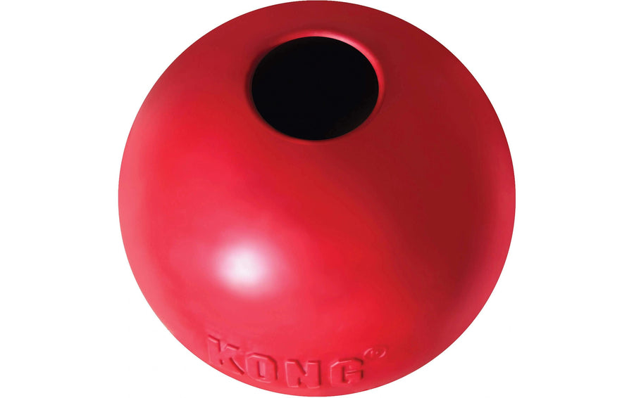 Kong Hunde-Spielzeug Ball Classic S mit Loch Rot