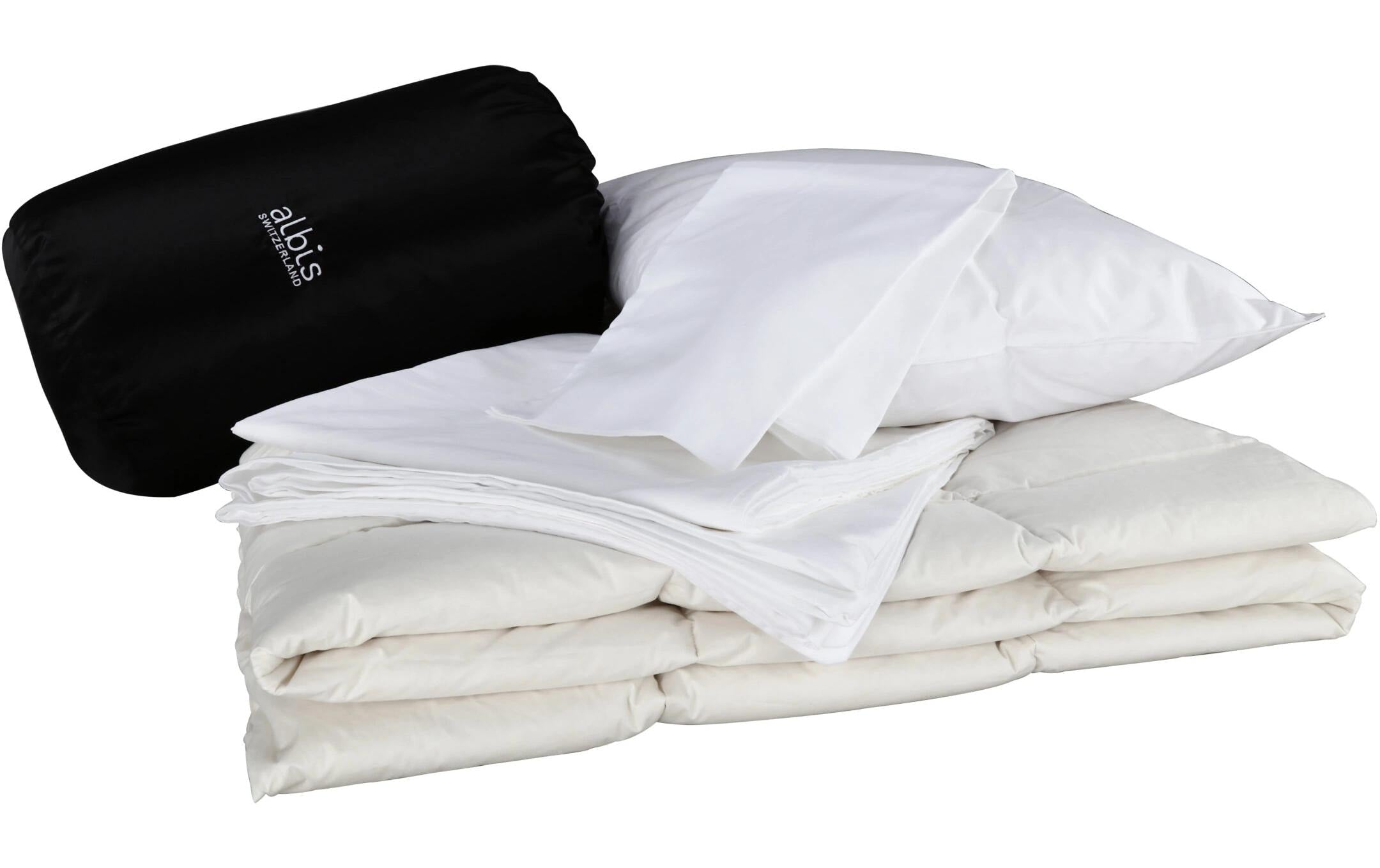 Albis Viaggo Comfort Reiseset Duvet 160x210, Kisssen 50x70, Bezüge
