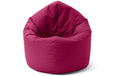 Lumaland Runder Sitzsack 2 in 1, Polyester (PES), Weinrot