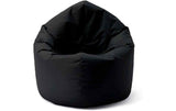 Lumaland Runder Sitzsack 2 in 1 – Schwarz, 300 l