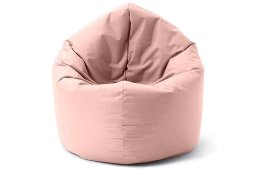 Lumaland runder Sitzsack in Rosa mit hoher, weicher Rückenlehne