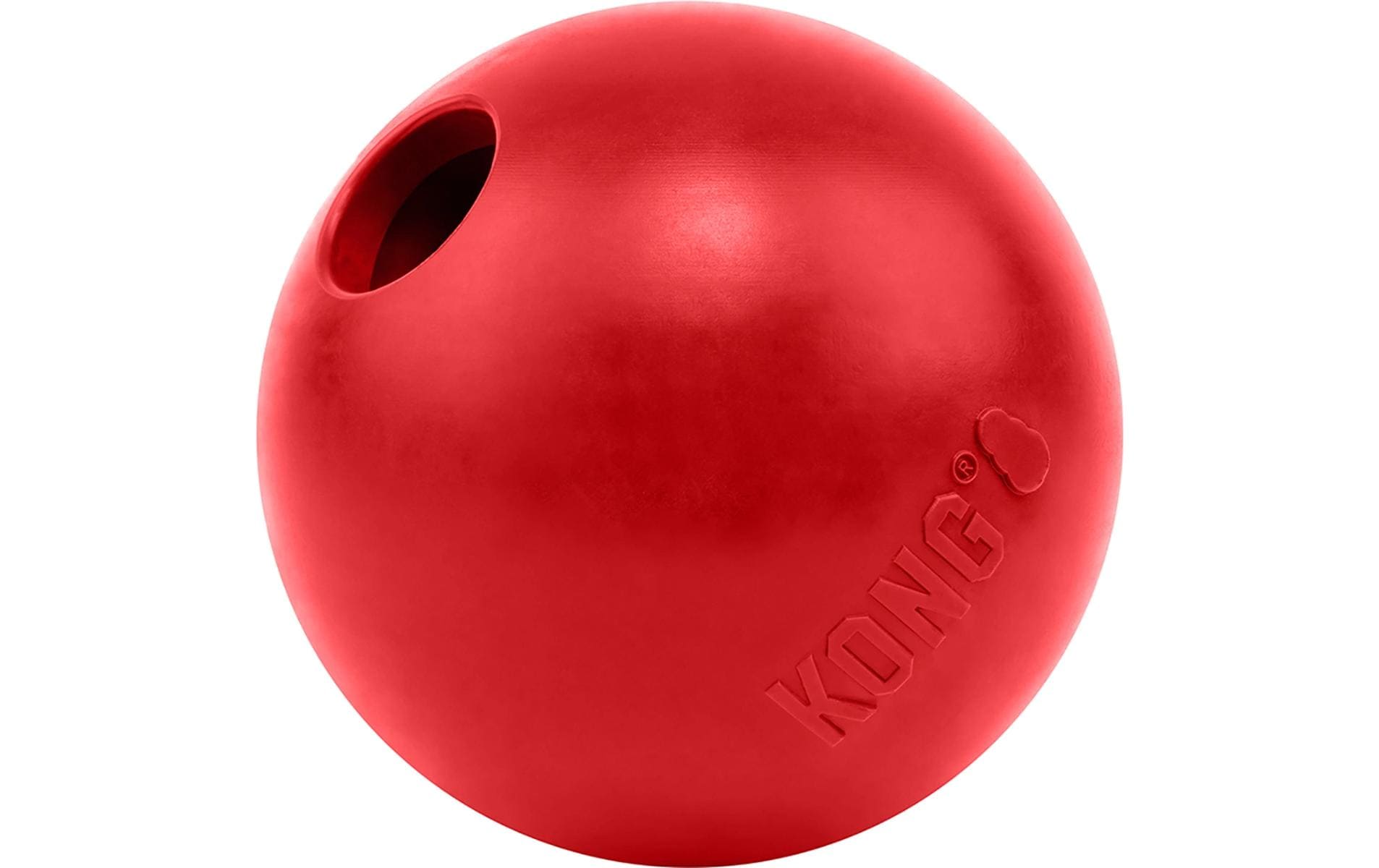 Kong Hunde-Spielzeug Ball Classic L mit Loch Rot