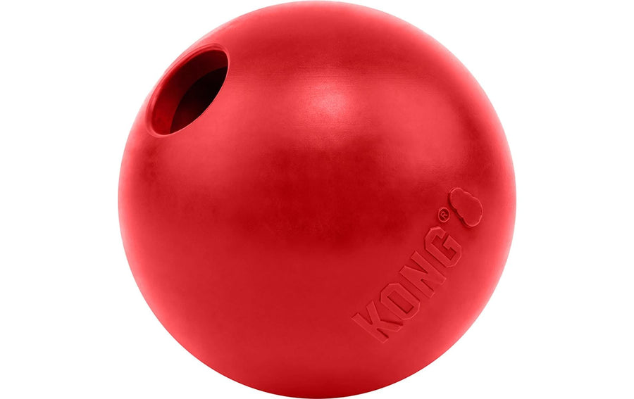 Kong Hunde-Spielzeug Ball Classic L mit Loch Rot