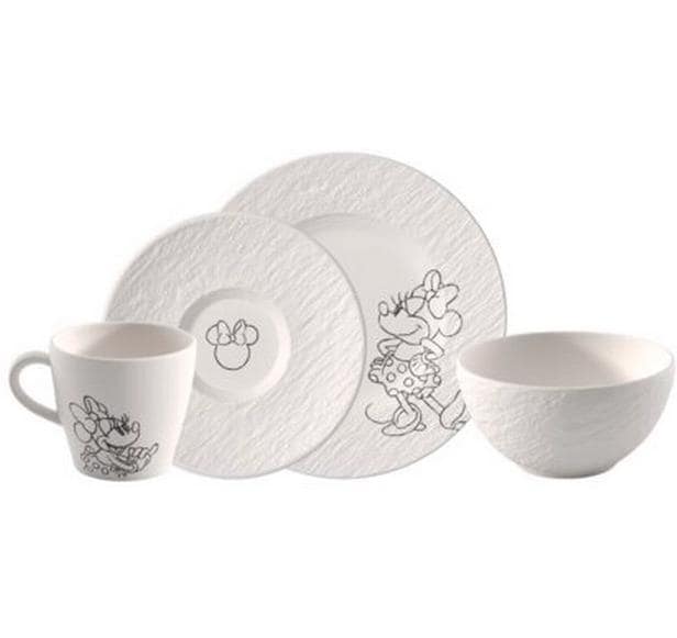 Villeroy & Boch Manufacture Rock – Mickey Mouse Frühstück-Set, 4-teilig