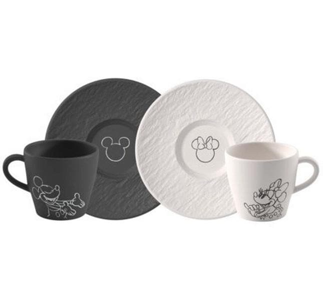 Villeroy & Boch Manufacture Rock – Mickey Mouse Kaffeetasse, 4-teilig