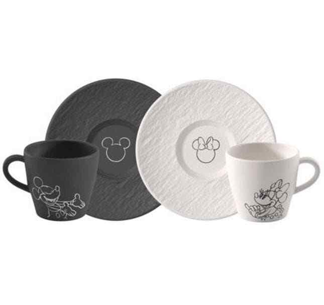 Villeroy & Boch Manufacture Rock – Mickey Mouse Kaffeetasse, 4-teilig