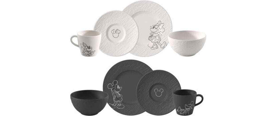 Villeroy & Boch Manufacture Rock – Mickey Mouse Frühstücks-Set, 8-teilig