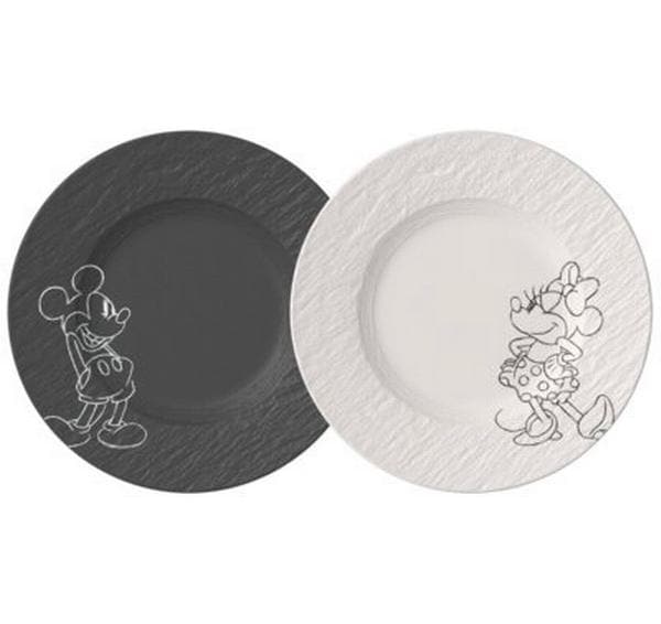 Villeroy & Boch Manufacture Rock – Mickey Mouse Dessertteller, 2-teilig