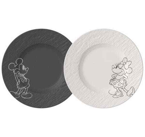 Villeroy & Boch Manufacture Rock – Mickey Mouse Dessertteller, 2-teilig