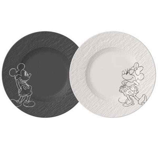 Villeroy & Boch Manufacture Rock – Mickey Mouse Dessertteller, 2-teilig