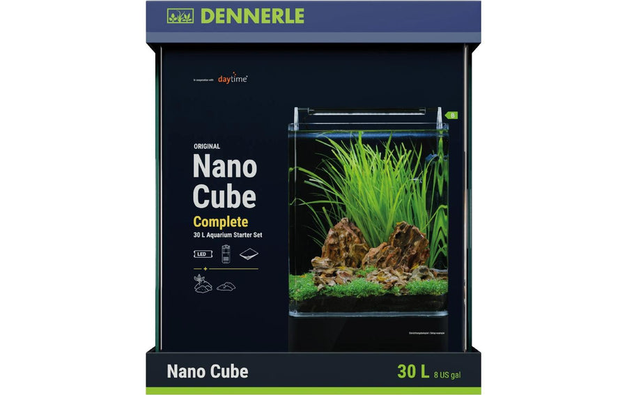 Dennerle Nano Cube Complete Glas Aquarium, LED Beleuchtung und Filter