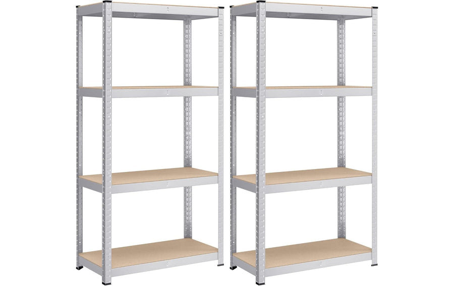 Wohnregale 2er-Set mit 4 Ablagen Silber Songmics